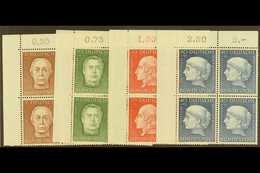 1954 Humanitarian Relief Fund Complete Set (Michel 200/03, SG 1126/29), Superb Never Hinged Mint Upper Left Corner BLOCK - Other & Unclassified