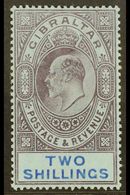 1906-11 2s Purple And Bright Blue On Blue, SG 72, Very Fine Mint. For More Images, Please Visit Http://www.sandafayre.co - Gibraltar