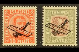 1928-29 Air Aircraft Overprints Complete Set (SG 156/57, Facit 160/61, Michel 122/23), Never Hinged Mint. (2 Stamps) For - Other & Unclassified