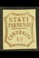 PARMA 1853 10c Brown, 2nd Printing, Sass 14, Very Fine And Fresh Mint Of With Ample Margins All Round. Expertised On Rev - Zonder Classificatie