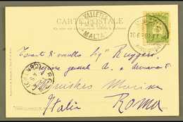 TRIPOLI (LIBYA) 1906 (June) Picture Postcard Of Rue Principale De Tripoli, Bearing 10pa To Rome, Italy, With Good Clear  - Altri & Non Classificati