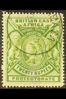 BRITISH EAST AFRICA 1897 20r Pale Green, SG 98, Fine Used With Mombasa Cds Cancel. Thin Patch At Foot. Cat £2750 For Mor - Vide