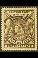 BRITISH EAST AFRICA 1897 5r Deep Sepia, SG 96, Mint , Some Thinning At Top. For More Images, Please Visit Http://www.san - Vide