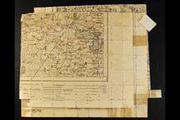 1918 5k Carmine Perf 11½ (SG 2) SHEET WITH FULL MAP, Some Perf Separation & Hinge Re-enforcements (one Corner Detached A - Lettonie