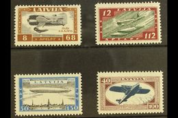 1933 Wounded Latvian Airmen Fund Set, Perf 11½, Mi 228A/31A, SG 243A/46A, Fine Mint (4 Stamps) For More Images, Please V - Lettonia