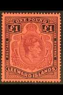 1938-51 £1 Purple & Black/carmine, SG 114a, Never Hinged Mint For More Images, Please Visit Http://www.sandafayre.com/it - Leeward  Islands