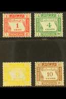 TRENGGANU POSTAGE DUES 1937 Complete Set, SG D1/4, Fine Mint, Fresh. (4 Stamps) For More Images, Please Visit Http://www - Altri & Non Classificati