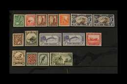 1935-36 Pictorial Set To 2s, SG 556/568, Plus Additional Perfs For 1½d, 2½d, And 5d, Mainly Fine Mint. (16 Stamps) For M - Other & Unclassified