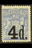 1892 4d On 6d Ultramarine, SG 16, Very Fine Mint. For More Images, Please Visit Http://www.sandafayre.com/itemdetails.as - Other & Unclassified