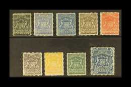 1892-3 Arms Definitives, Complete Set Plus Both 6d Shades, SG 1/10, 6d Deep Blue No Gum, Others Good To Fine Mint (9 Sta - Other & Unclassified