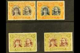 1910-13 "Double Heads" Perf 14 Two Shades 4d (SG 139 & 140), And Two Shades 5d (SG 141 & 141a), Fine Fresh Mint. (4 Stam - Other & Unclassified