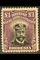 1913-19 KGV "Admiral" £1 Black And Purple, Die II Perf 14, SG 242, Fine Mint. For More Images, Please Visit Http://www.s - Sonstige & Ohne Zuordnung