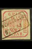 1862-64 6p Rose-carmine Printed From Plates (SG 36a, Michel 9 IIx), Cancelled By Boxed "Franco / Botoschan" Cancel, Four - Other & Unclassified