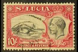 1936 10s Black & Carmine, SG 124, Fine Cds Used For More Images, Please Visit Http://www.sandafayre.com/itemdetails.aspx - St.Lucia (...-1978)
