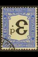 POSTAGE DUE 1914-22 3d Black And Bright Blue With WATERMARK INVERTED Variety, SG D4w, Fine Used. For More Images, Please - Zonder Classificatie