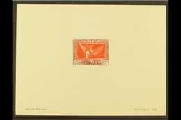 1948 HELIO-VAUGIRARD DIE PROOF Of The 1930 25c Scarlet And Claret Goya Air Issue, As SG 575, Approx Size 155 X 115mm, In - Other & Unclassified