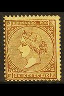 FERNANDO POO 1868 20c Brown, SG 1, Lightly Hinged Mint With Minor Traces Of Gum Discolouration. An Attractive Example Of - Autres & Non Classés