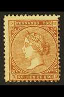 FERNANDO POO 1868 20c Brown Isabella, SG 1, Mint With Large Part Original Gum, Centered To Lower Right, A Scarce 1st Iss - Sonstige & Ohne Zuordnung