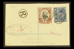 1905 (15 April) Registered Cover To Germany Bearing 1897 ½d & 1s (SG 38 & 50) Tied By Nukualofa Cds's; Nice Range Of Tra - Tonga (...-1970)