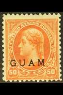 GUAM 1899 50c Orange "GUAM" Overprint (Scott 11, SG 12), Fine Mint, Small Surface Scuff, Very Fresh, Cat £450. For More  - Andere & Zonder Classificatie