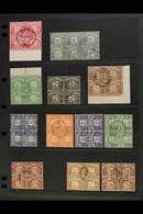 POSTAGE DUES 1924-1955 USED MULTIPLES. A Very Fine Used All Different Group Of BLOCKS Of 4 (plus One Block Of 6) On A St - Sonstige & Ohne Zuordnung