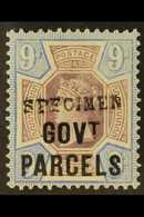 OFFICIALS  GOVT. PARCELS 1888 9d Dull Purple And Blue Overprinted "SPECIMEN" (type 9), SG Spec L28s, Mint Lightly Hinged - Altri & Non Classificati