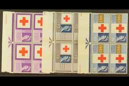 1963 Red Cross Congress Sets, Both Phosphor & Non Phosphor, SG 642/44 & SG 642p/44p As Never Hinged Mint "arrow" Blocks  - Other & Unclassified