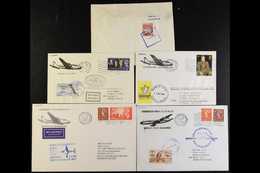 JETHOU 1961-1968 COVERS TO GERMANY All Bearing Jethou (plus GB) Stamps. 4 Covers Are illustrated/cacheted Special Flight - Altri & Non Classificati