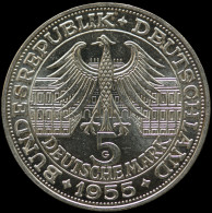 LaZooRo: Germany 5 Mark 1955 G PROOF Ludwig Von Baden - Silver - Gedenkmünzen