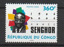 Rep. Du Congo 2006 100th Anniversary Birth Of Léopold Sédar Senghor, 1906-2001 1v ** Mi 1785, Sn 1275, Yt 1116, Sg 1535 - Nuovi