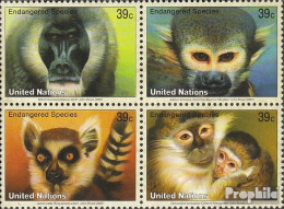 UNO - New York 1045-1048 Viererblock (kompl.Ausg.) Postfrisch 2007 Primaten - Ongebruikt