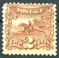 1869 USA Grills 2c Yellow-Brown. Very Fine Mint - Unused Stamps