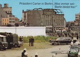 Postcard President Carter In Berlin [ Berlin Wall / Cold War Interest ]  My Ref  B22661 - Muro De Berlin