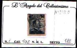 84901) EGEO-NISIROS-20 C. Su 15 C.-Effigie Di Vittorio Emanuele III  SOPRA STAMPATA - N.8--USATO - Aegean (Nisiro)
