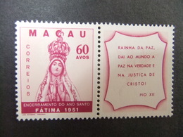 Macao Macau 1951 Clôture De L¨Année Sainte Yvert 344 * MH - Unused Stamps