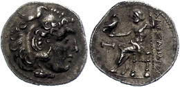 6 Makedonien, Myalasa?, Drachme (4,00g), 300-280 V. Chr., Alexander III., Av: Herakleskopf Mit Löwenfell Nach Rechts, Re - Autres & Non Classés