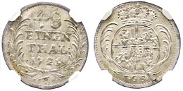 149 1/48 Taler, 1726, Friedrich August I., IGS, Merseburger 1627, Kahnt 201, Kohl 416, In Plastikholder Der NGC Mit Der  - Autres & Non Classés