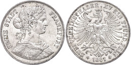 167 Doppeltaler, 1861, AKS 4, J. 43, Kl. Rf., F. Vz. - Autres & Non Classés