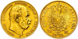 228 10 Mark, 1873, C, Wilhelm I., Wz. Rf., Ss., Katalog: J. 242 Ss - Autres & Non Classés