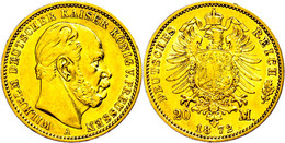 231 20 Mark, 1872, A, Wilhelm I., Randfehler, Ss., Katalog: J. 243 Ss - Autres & Non Classés