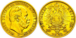 233 20 Mark, 1872, C, Wilhelm I., Kl. Rf., Ss., Katalog: J. 243 Ss - Sonstige & Ohne Zuordnung