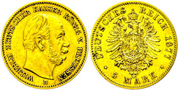 237 5 Mark, 1877, B, Wilhelm I., Kratzer, Ss., Katalog: J. 244 Ss - Autres & Non Classés