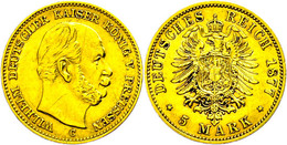 239 5 Mark, 1877, C, Wilhelm I., Ss-vz., Katalog: J. 244 Ss-vz - Autres & Non Classés