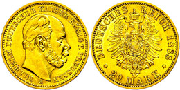 244 20 Mark, 1883, A, Wilhelm I., Kl. Rf., Ss+., Katalog: J. 246 - Altri & Non Classificati