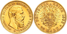 254 20 Mark, 1888, Friedrich III., Ss., Katalog: J. 248 Ss - Altri & Non Classificati