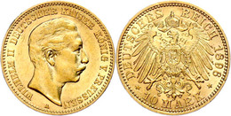 261 10 Mark, 1896, Wilhelm II., Ss-vz., Katalog: J. 251 Ss-vz - Autres & Non Classés