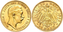263 10 Mark, 1898, Wilhelm II., Ss., Katalog: J. 251 Ss - Autres & Non Classés