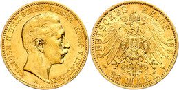 269 20 Mark, 1894, Wilhelm II., Kl. Rf., Ss., Katalog: J. 252 Ss - Other & Unclassified