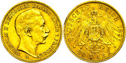 270 20 Mark, 1895, Wilhelm II., Randabschliff Und Kl. Rf., Ss., Katalog: J. 252 Ss - Autres & Non Classés