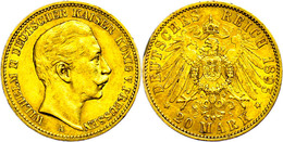 270 20 Mark, 1895, Wilhelm II., Randabschliff Und Kl. Rf., Ss., Katalog: J. 252 Ss - Sonstige & Ohne Zuordnung